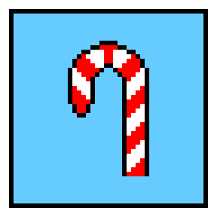 Candy Cane still image from Holiday PixelCard 2017.