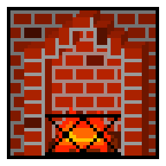 Fireplace still image from Holiday PixelCard 2017.