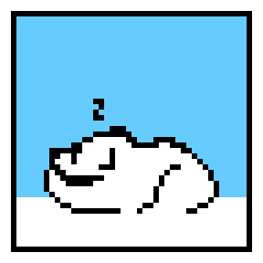 Polar Bear still image from Holiday PixelCard 2017.