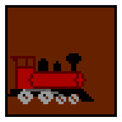 Toy Train still image from Holiday PixelCard 2017.