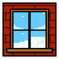 Window still image from Holiday PixelCard 2017.